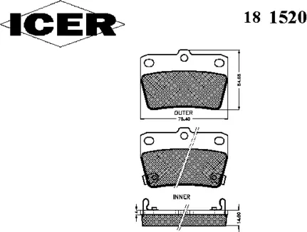 Изображение товара Тормозные колодки Icer 181520