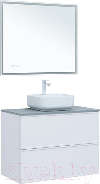 Изображение товара Тумба под умывальник Aquanet Арт 90 / 313256 (белый матовый)