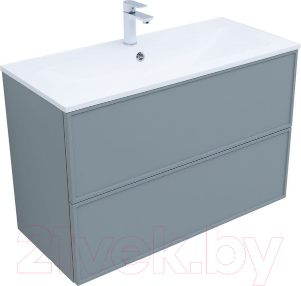 Изображение товара Тумба под умывальник Aquanet Арт 100 / 313277 (мисти грин)