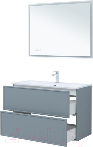 Изображение товара Тумба под умывальник Aquanet Арт 100 / 313277 (мисти грин)