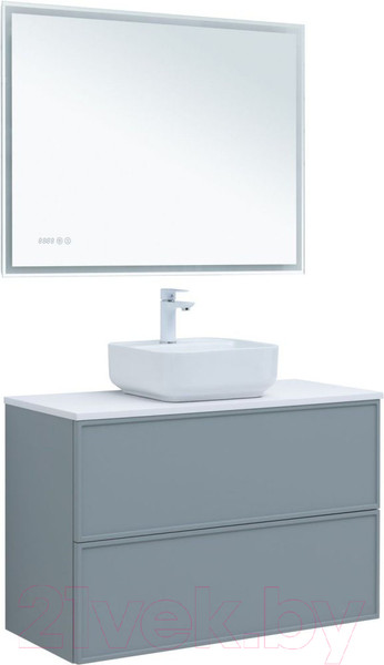 Изображение товара Тумба под умывальник Aquanet Арт 100 / 313277 (мисти грин)