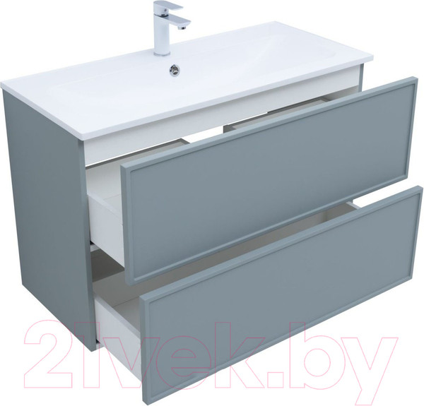 Изображение товара Тумба под умывальник Aquanet Арт 100 / 313277 (мисти грин)