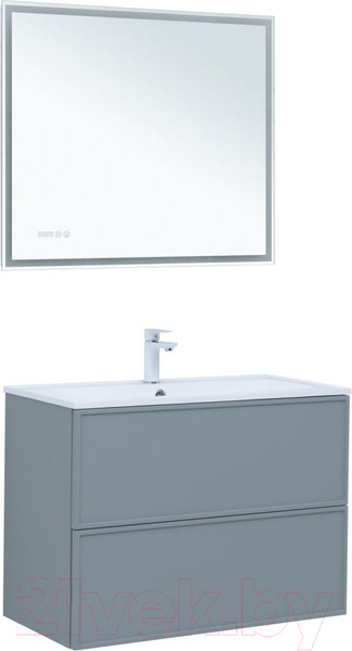 Изображение товара Тумба под умывальник Aquanet Арт 90 / 313276 (мисти грин)