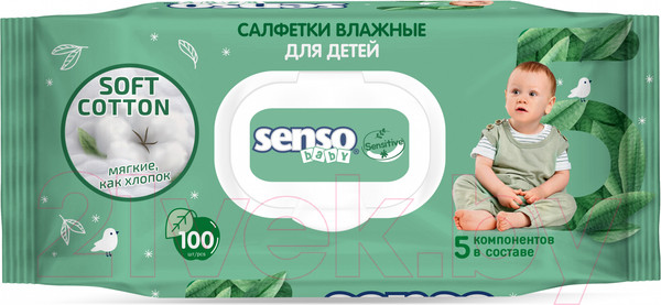 Изображение товара Влажные салфетки детские Senso Baby Sensitive (100шт)