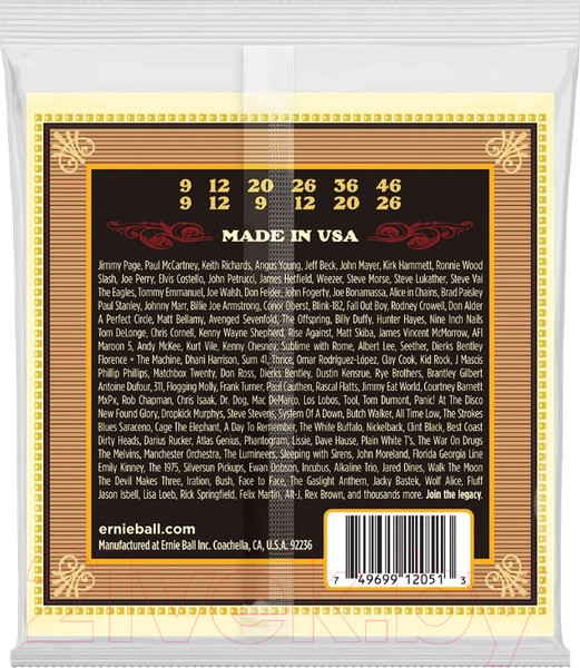 Изображение товара Струны для 12-струнной гитары Ernie Ball 2051 9-46