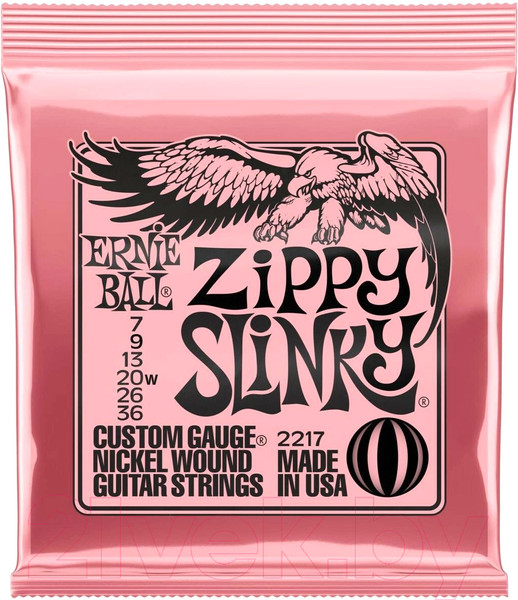 Изображение товара Струны для электрогитары Ernie Ball 2217 Nickel Wound Zippy Slinky 7-36