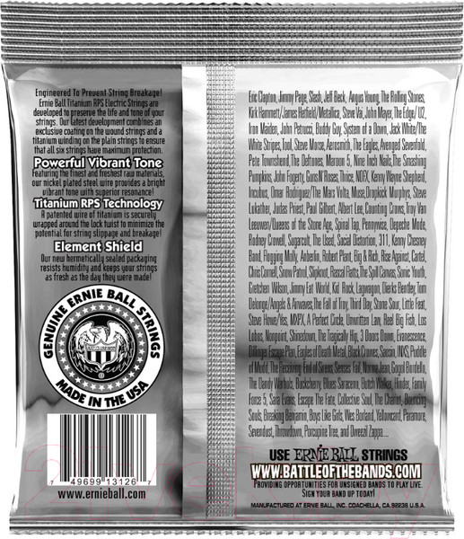 Изображение товара Струны для электрогитары Ernie Ball 3126