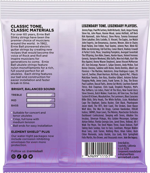 Изображение товара Струны для укулеле Ernie Ball 2327