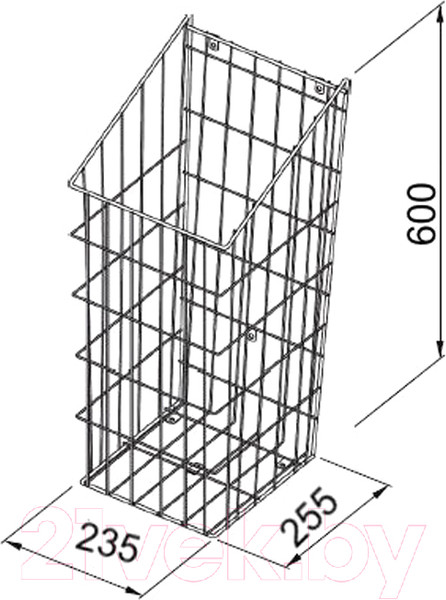 Изображение товара Корзина для белья Rejs 30см (белый)