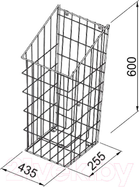 Изображение товара Корзина для белья Rejs 50см (белый)