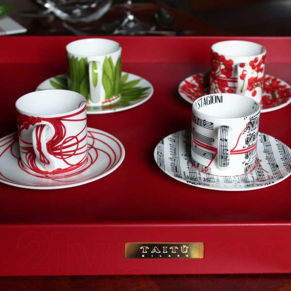 Изображение товара Чашка с блюдцем Taitu Fil Rouge Nodi 5-491