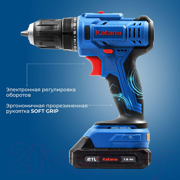 Изображение товара Аккумуляторная дрель-шуруповерт Katana CD 3000 / KCD3000.00