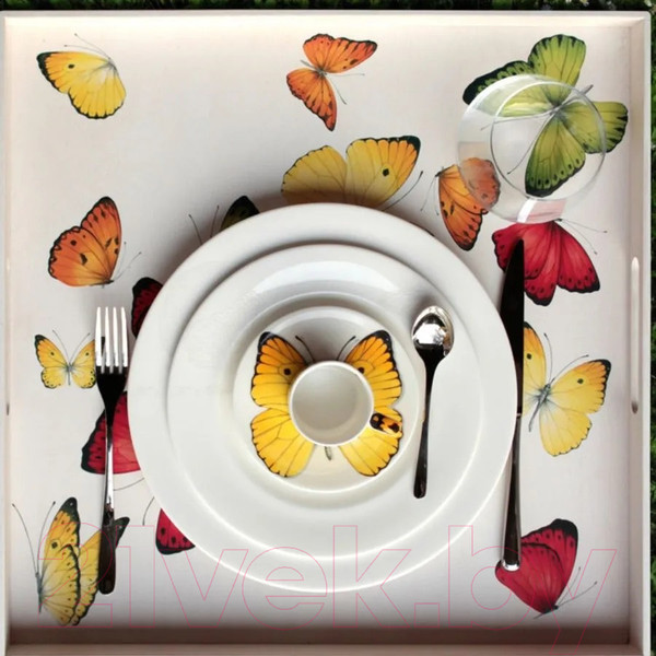 Изображение товара Чашка с блюдцем Taitu Freedom Butterfly 1-891-A (желтый)