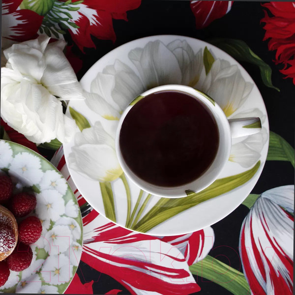 Изображение товара Чашка с блюдцем Taitu Freedom Flower 1-82-B (белый)