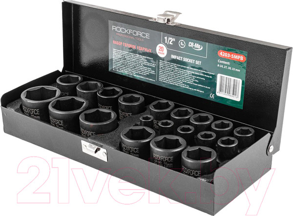 Изображение товара Набор головок слесарных RockForce RF-4203-5MPB