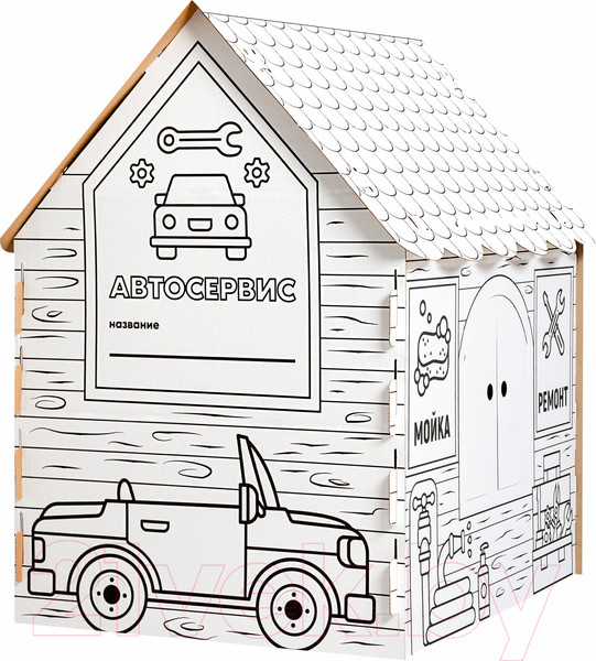 Изображение товара Детский игровой домик Leader Toys Домик-раскраска Гараж / 22001