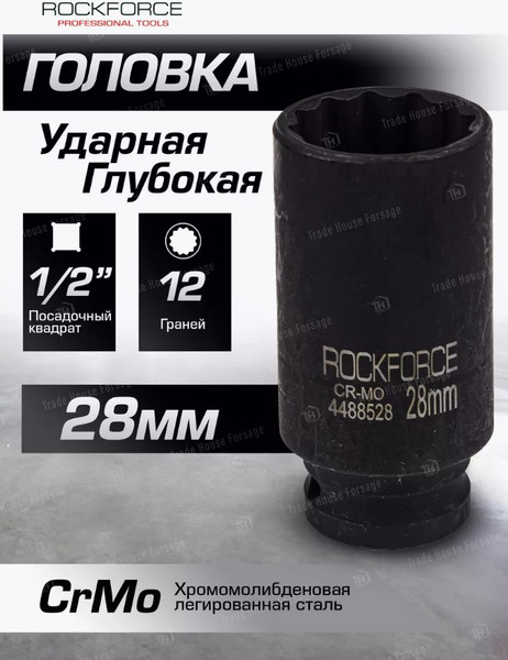 Изображение товара Головка слесарная RockForce RF-4488528 (54982)
