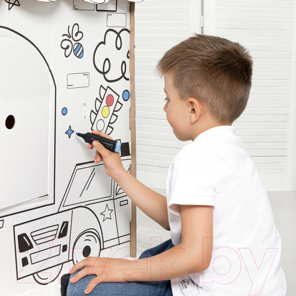 Изображение товара Детский игровой домик Leader Toys Домик-раскраска Полиция / 22003