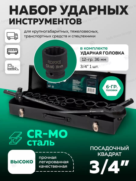 Изображение товара Универсальный набор инструментов RockForce RF-6213-5MPB (54999)