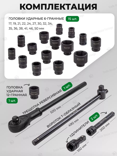 Изображение товара Универсальный набор инструментов RockForce RF-6213-5MPB (54999)