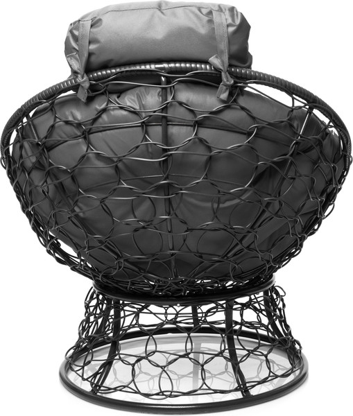 Изображение товара Кресло садовое M-Group Папасан мини / 12070309 (серый ротанг/серая подушка)