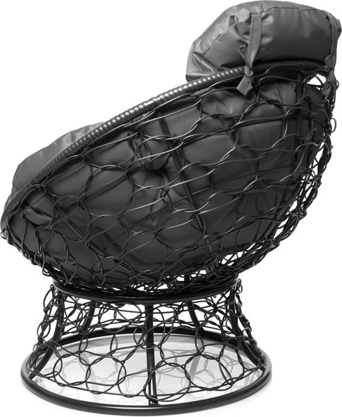 Изображение товара Кресло садовое M-Group Папасан мини / 12070309 (серый ротанг/серая подушка)