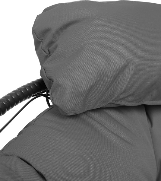 Изображение товара Кресло садовое M-Group Папасан мини / 12070309 (серый ротанг/серая подушка)