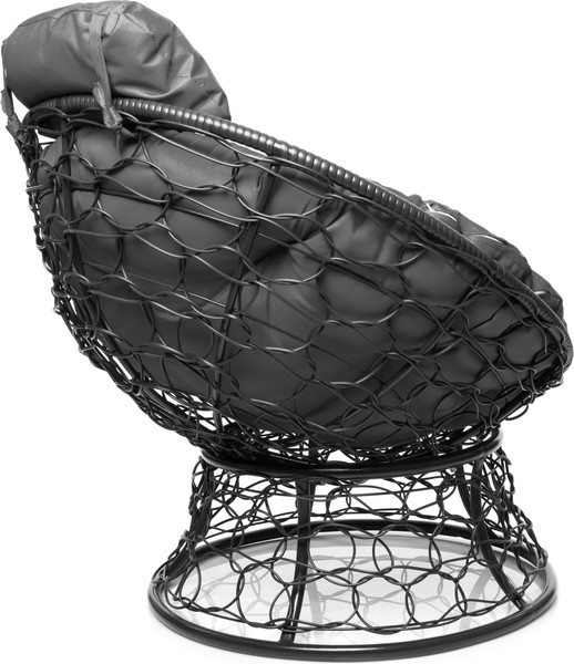 Изображение товара Кресло садовое M-Group Папасан мини / 12070309 (серый ротанг/серая подушка)