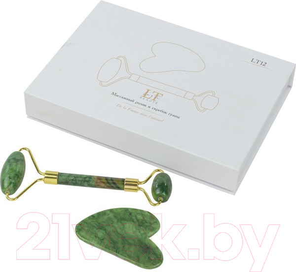 Изображение товара Массажный набор для лица La and Te beaute Массажный ролик+Скребок гуаша LT12