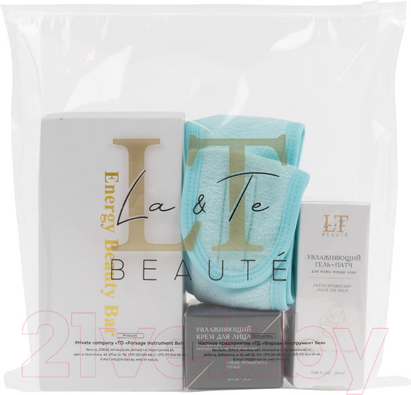 Изображение товара Набор косметики для лица La and Te beaute Повязка на голову+Гель-патч для лица+Крем для лица LT-30