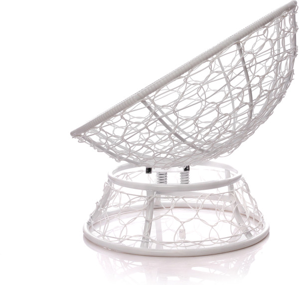 Изображение товара Кресло садовое M-Group Папасан пружинка мини / 12090102 (белый ротанг/бордовая подушка)