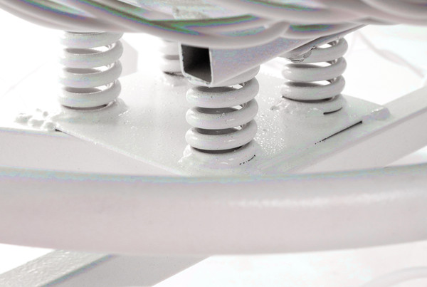 Изображение товара Кресло садовое M-Group Папасан пружинка мини / 12090102 (белый ротанг/бордовая подушка)