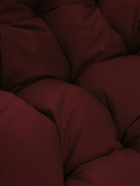 Изображение товара Кресло садовое M-Group Папасан пружинка мини / 12090102 (белый ротанг/бордовая подушка)