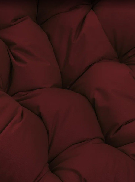 Изображение товара Кресло садовое M-Group Папасан пружинка мини / 12080102 (белый/бордовая подушка)