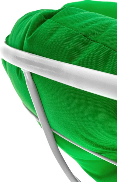 Изображение товара Кресло садовое M-Group Папасан пружинка мини / 12080104 (белый/зеленая подушка)