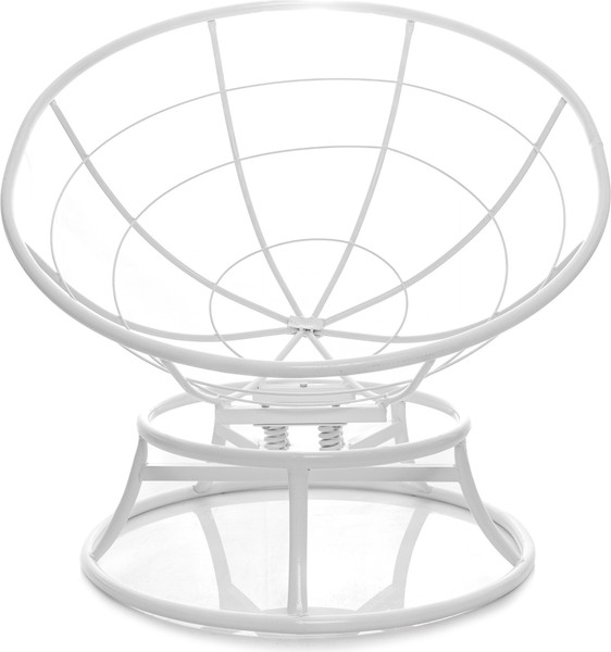 Изображение товара Кресло садовое M-Group Папасан пружинка мини / 12080104 (белый/зеленая подушка)