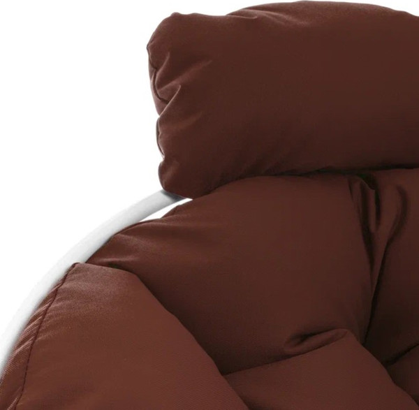 Изображение товара Кресло садовое M-Group Папасан пружинка мини / 12080105 (белый/коричневая подушка)