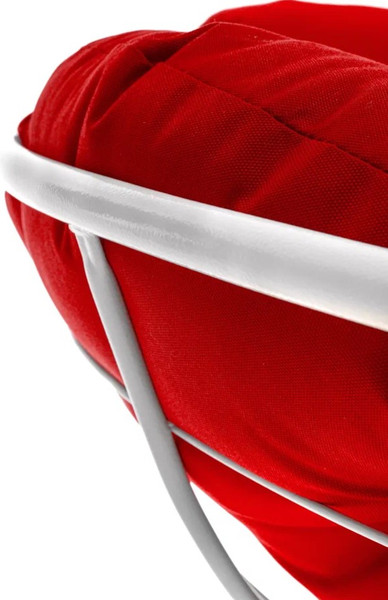 Изображение товара Кресло садовое M-Group Папасан пружинка мини / 12080106 (белый/красная подушка)