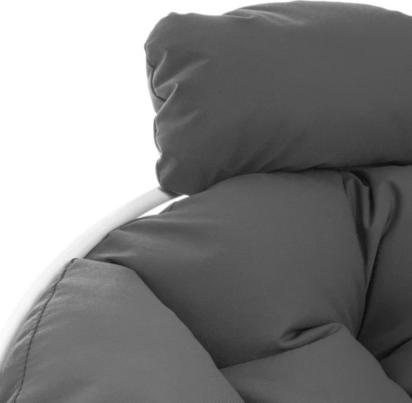 Изображение товара Кресло садовое M-Group Папасан пружинка мини / 12080109 (белый/серая подушка)