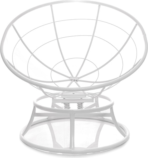 Изображение товара Кресло садовое M-Group Папасан пружинка мини / 12080109 (белый/серая подушка)