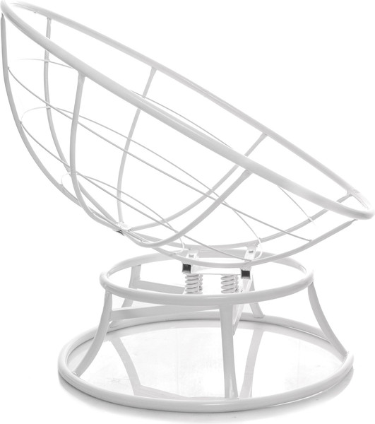 Изображение товара Кресло садовое M-Group Папасан пружинка мини / 12080110 (белый/синяя подушка)