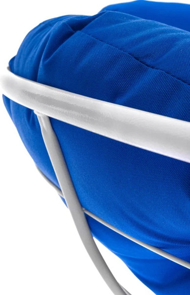 Изображение товара Кресло садовое M-Group Папасан пружинка мини / 12080110 (белый/синяя подушка)