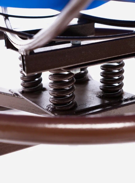 Изображение товара Кресло садовое M-Group Папасан пружинка мини / 12080210 (коричневый/синяя подушка)