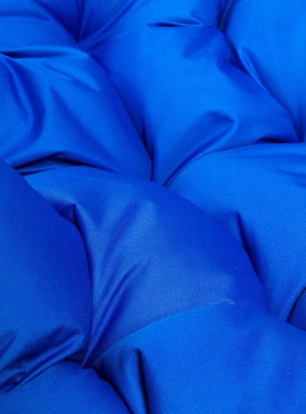 Изображение товара Кресло садовое M-Group Папасан пружинка мини / 12080210 (коричневый/синяя подушка)