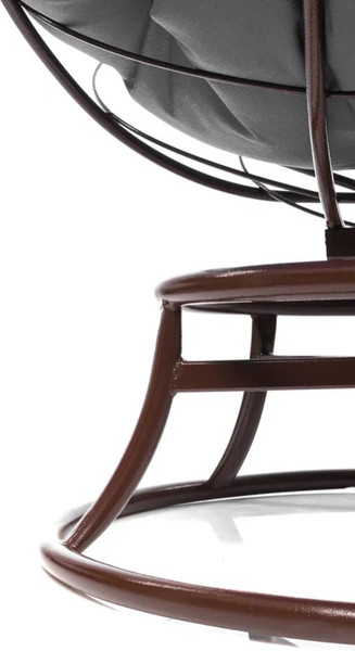 Изображение товара Кресло садовое M-Group Папасан пружинка мини / 12080209 (коричневый/серая подушка)