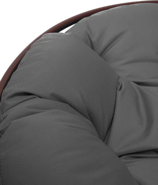 Изображение товара Кресло садовое M-Group Папасан пружинка мини / 12080209 (коричневый/серая подушка)