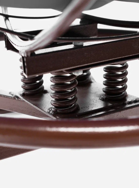 Изображение товара Кресло садовое M-Group Папасан пружинка мини / 12080209 (коричневый/серая подушка)