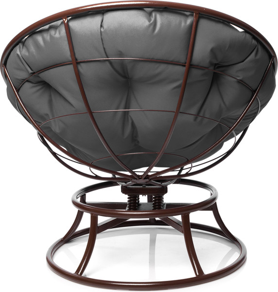 Изображение товара Кресло садовое M-Group Папасан пружинка мини / 12080209 (коричневый/серая подушка)