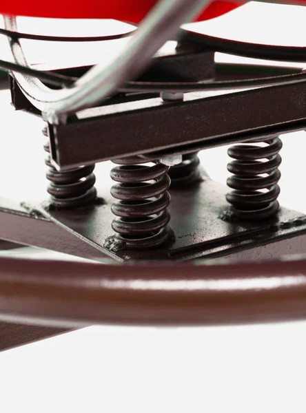 Изображение товара Кресло садовое M-Group Папасан пружинка мини / 12080206 (коричневый/красная подушка)