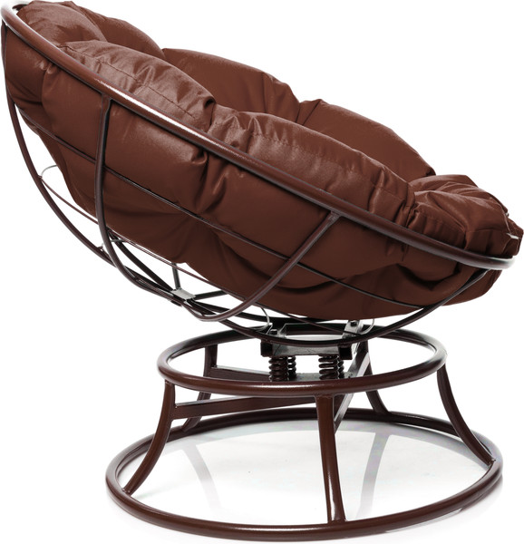 Изображение товара Кресло садовое M-Group Папасан пружинка мини / 12080205 (коричневый/коричневая подушка)